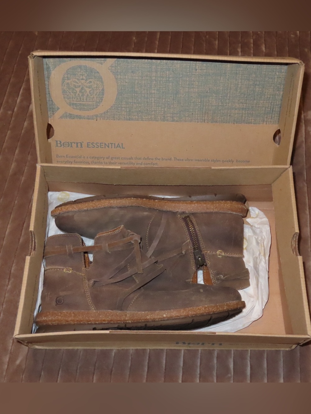 Born Essential Women’s Brown Leather Casual Boot